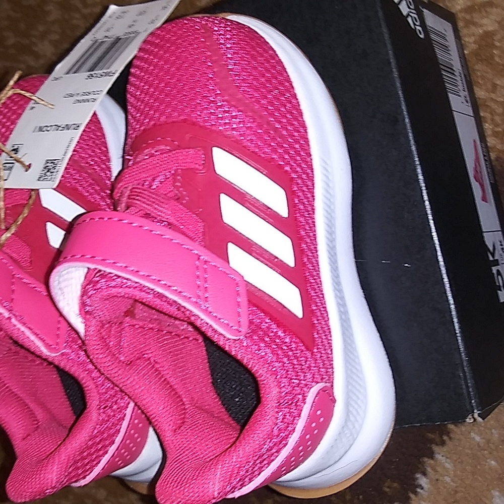 adidas RunFalcon I Baby/Toddler Sneakers (Power Pink/Cloud White/Gum) FW5156 NEW
